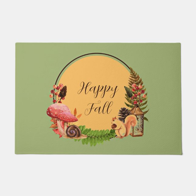 Eichhörnchen und Natur mit anpassbarem Text Fußmatte (Vorderseite)