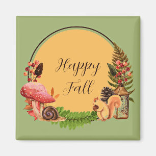 Eichhörnchen und Natur mit anpassbarem Text  Magnet