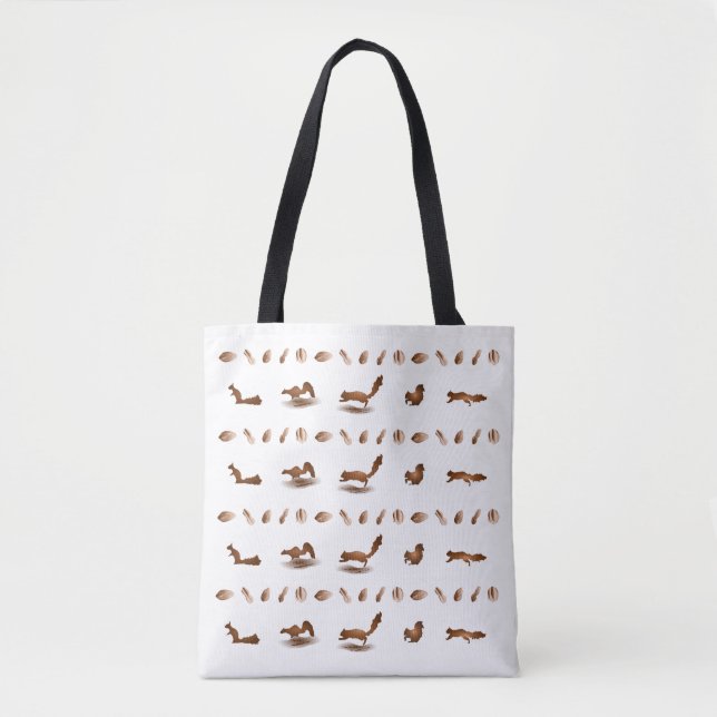 Eichhörnchen und Nüsse Tasche (Vorderseite)