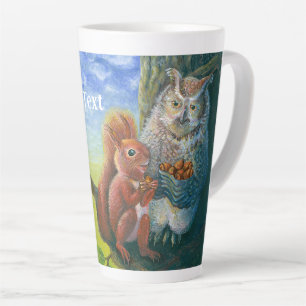 Eichhörnchen und Weiße Schüssel mit Haselnüssen Pe Milchtasse