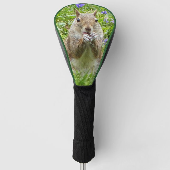 Eichhörnchen unter wilden Violetten Golf Headcover (Vorderseite)