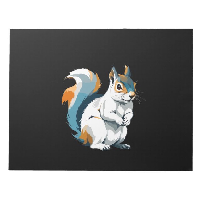 Eichhörnchen Vector Art mit lebhaften Farben Notizblock (Vorderseite)