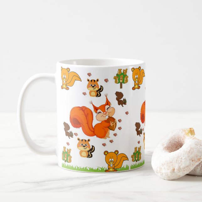 Eichhörnchen von Tasse (Mit Donut)