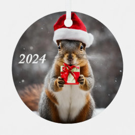 Eichhörnchen von Weihnachtsfocken mit Weihnachtsma Ornament Aus Metall