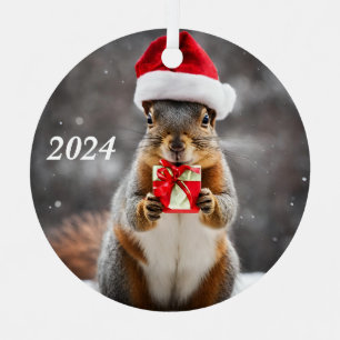 Eichhörnchen von Weihnachtsfocken mit Weihnachtsma Ornament Aus Metall