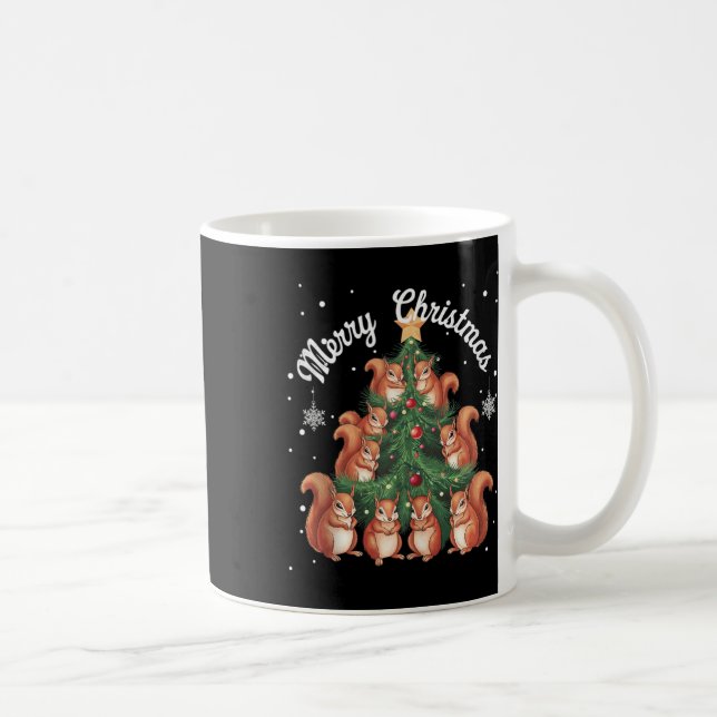 Eichhörnchen Weihnachtsbaum-Weihnachtsbaum-Panzer Kaffeetasse (Rechts)