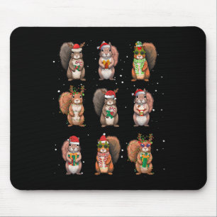 Eichhörnchen Weihnachtsbeleuchtung Dekor Lustiges Mousepad