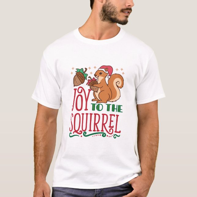 Eichhörnchen Weihnachtsfreude am Eichhörnchen T-Shirt (Vorderseite)