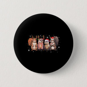 Eichhörnchen Weihnachtslichter Lustige Xmas Eichhö Button