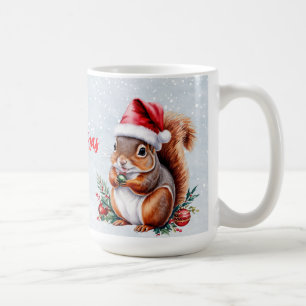 Eichhörnchen-Weihnachtsmannmütze Frohe Weihnachtss Kaffeetasse