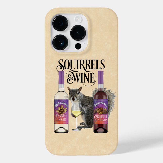 Eichhörnchen & Wein - Funny Squirrel Lover und Wei Case-Mate iPhone 14 Pro Hülle (Rückseite)