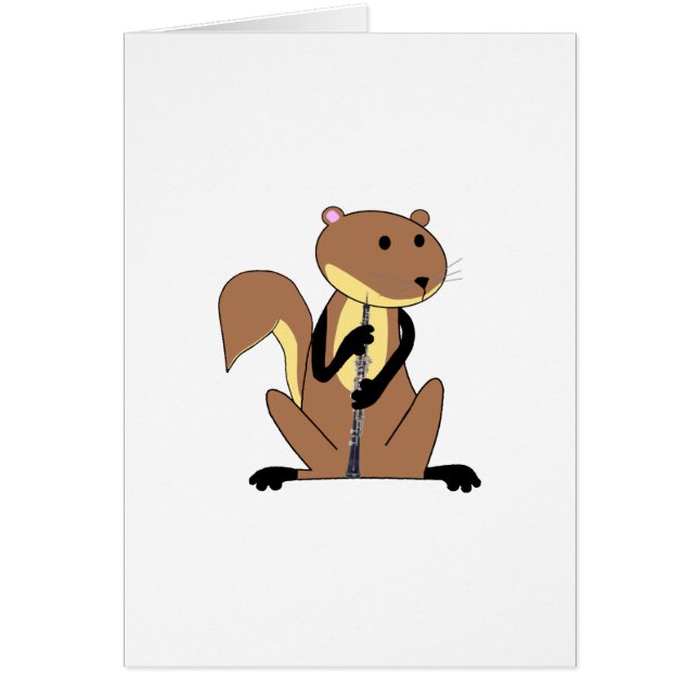 Eichhörnchen, welches das Oboe spielt (Vorne)