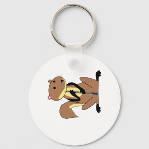 Eichhörnchen, welches das Oboe spielt Schlüsselanhänger