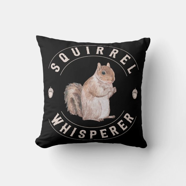 Eichhörnchen Whisperer Niedliche Nüsse Eichhörnche Kissen (Vorderseite)