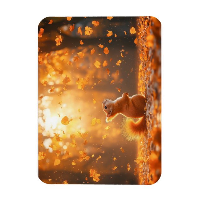 Eichhörnchen Wildtier Liebendes Porträt  Magnet (Vertikal)