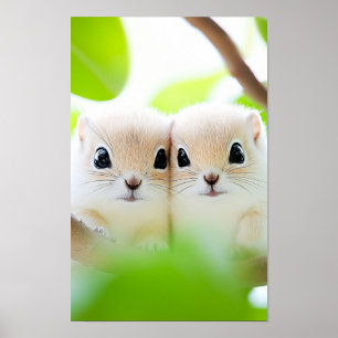 Eichhörnchen Wildtier Liebendes Porträt Poster