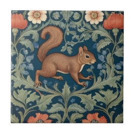 Eichhörnchen William Morris Stil Richtig gegenüber Fliese