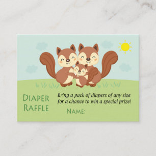 Eichhörnchen-Windeln-Raffelkarten Platzkarte