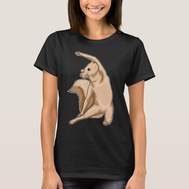 Eichhörnchen Yoga Fitness Gymnastik T-Shirt (Vorderseite)