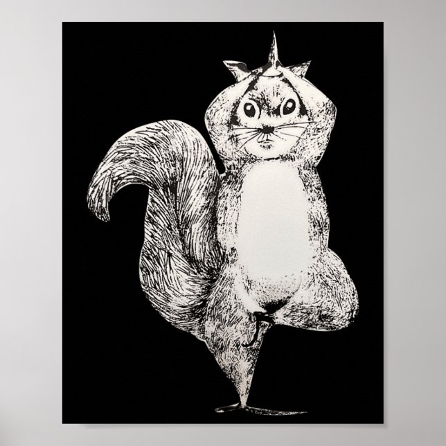 Eichhörnchen Yoga  Poster (Vorne)