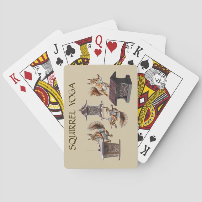 Eichhörnchen Yoga Spielkarten (Rückseite)