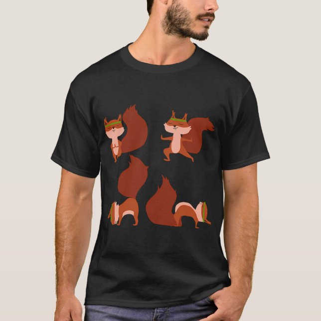 Eichhörnchen-Yoga T-Shirt (Vorderseite)