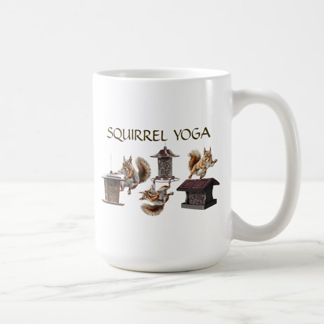 Eichhörnchen-Yoga-Tasse Kaffeetasse (Rechts)