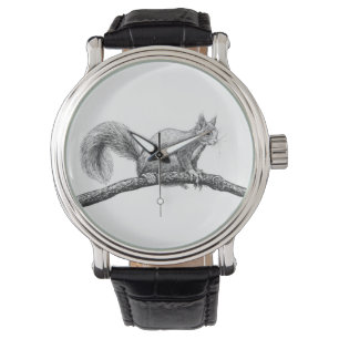 Eichhörnchen zeichnend armbanduhr