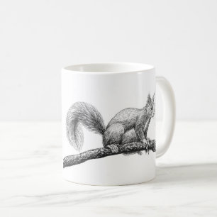 Eichhörnchen zeichnend kaffeetasse