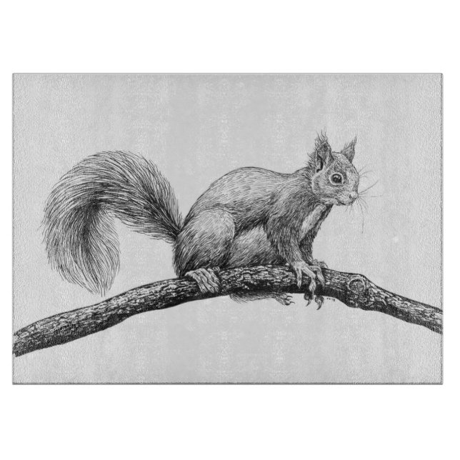 Eichhörnchen zeichnend schneidebrett (Vorderseite)