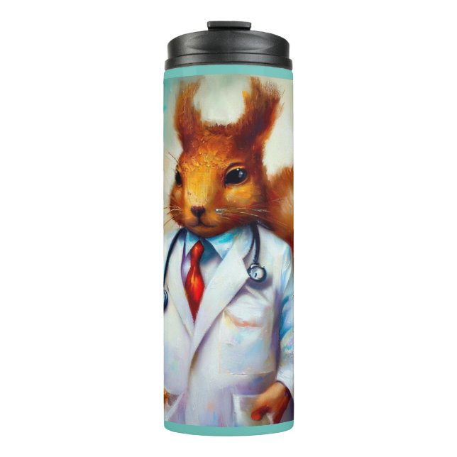 Eichhörnchenarzt Thermosbecher (Vorderseite)