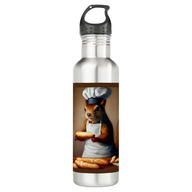 Eichhörnchenbäcker Edelstahlflasche (Vorderseite)