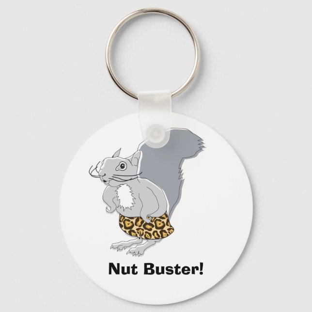 Eichhörnchenfigur Herr Nutz, Nut Buster! Schlüsselanhänger (Vorderseite)