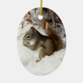 Eichhörnchenfrühstück Keramik Ornament
