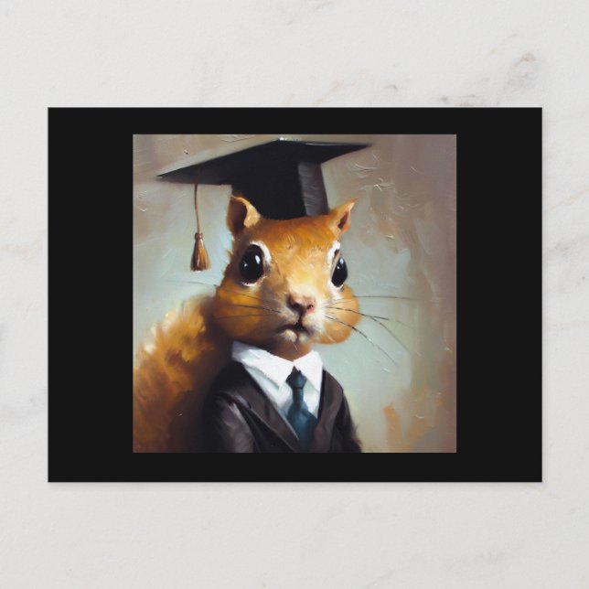 Eichhörnchengraduat Postkarte (Vorderseite)