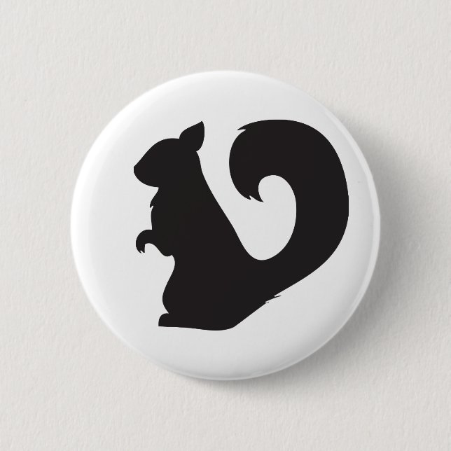 EichhörnchenlebewesenwaldSilhouettegraphik Button (Vorderseite)