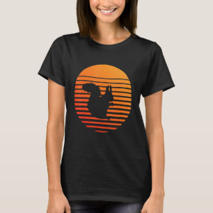 Eichhörnchenschatten-Silhouette vor einer Sonne T-Shirt