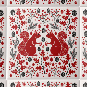 Eichhörnchenwald Woodland Fliese