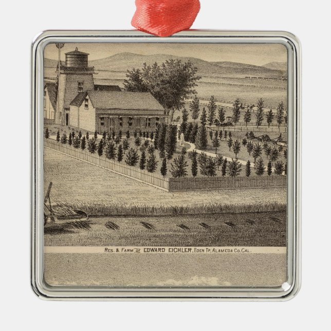 Eichler, Meyer-Wohnsitze Silbernes Ornament (Vorne)