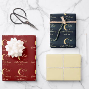 Eid Al Adha Dunkelblaue Schafe Geschenkpapier Set