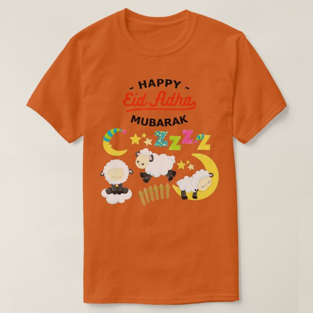 Eid Al Adha Eid Mubarak Happy Eid Day Muslim T-Shirt (Design vorne)