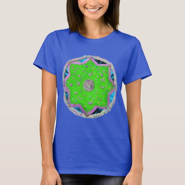 Eid al-Adha floral 8-spitze Stern T-Shirt (Vorderseite)