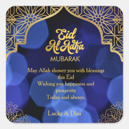 Eid Al Adha Golden Mandala Ferienwohnung Barcelona Quadratischer Aufkleber