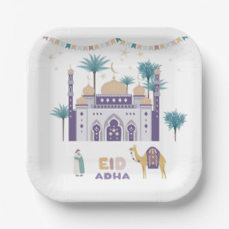 Eid Al Adha im dekorativen Stil 1 Pappteller
