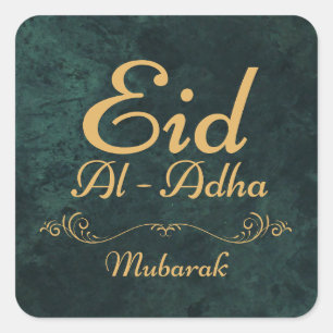 EID AL ADHA MUBARAK 2024 QUADRATISCHER AUFKLEBER
