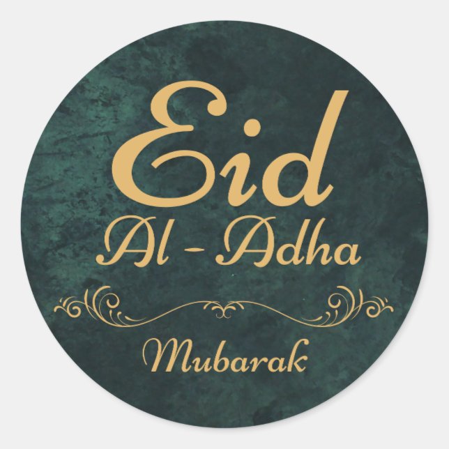 EID AL ADHA MUBARAK 2025 RUNDER AUFKLEBER (Vorderseite)