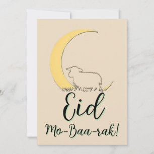 Eid Al Adha Mubarak Elegante Schaf-Grußkarte Einladung