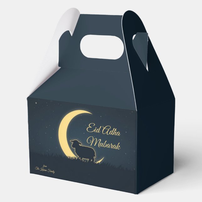 Eid Al Adha Mubarak Elegantes Dinner  Geschenkschachtel (Vorderseite)