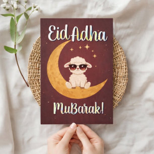 Eid Al Adha Mubarak Lustige Schaf-Grußkarte Einladung