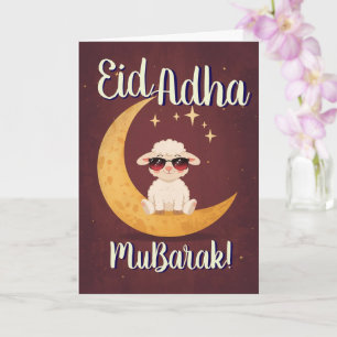 Eid Al Adha Mubarak Lustige Schaf-Grußkarte Karte